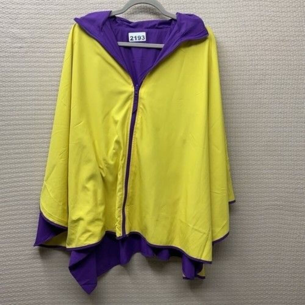 NWOT Rainraps Cape Reversible Hooded Stylish Smart Rain Wrap Women One Size Yell